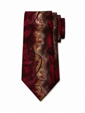 J. Garcia Emerging Elephant Limited Edition Collection 44 Silk Tie Red Abstract